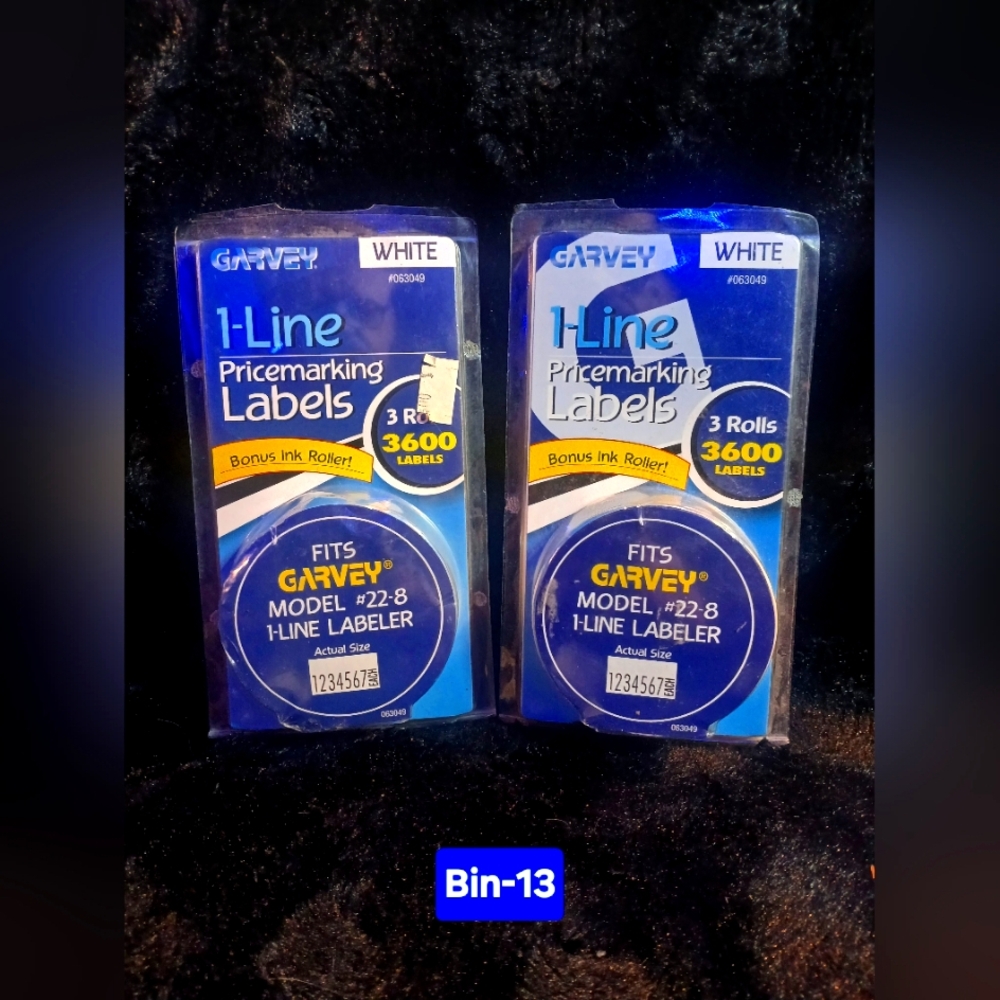 White Pricemarking Labels - 3 Rolls